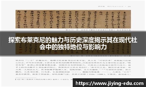 探索布莱克尼的魅力与历史深度揭示其在现代社会中的独特地位与影响力