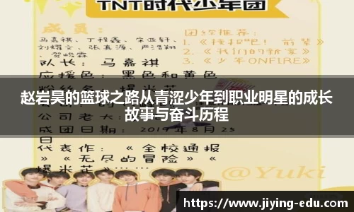 赵岩昊的篮球之路从青涩少年到职业明星的成长故事与奋斗历程